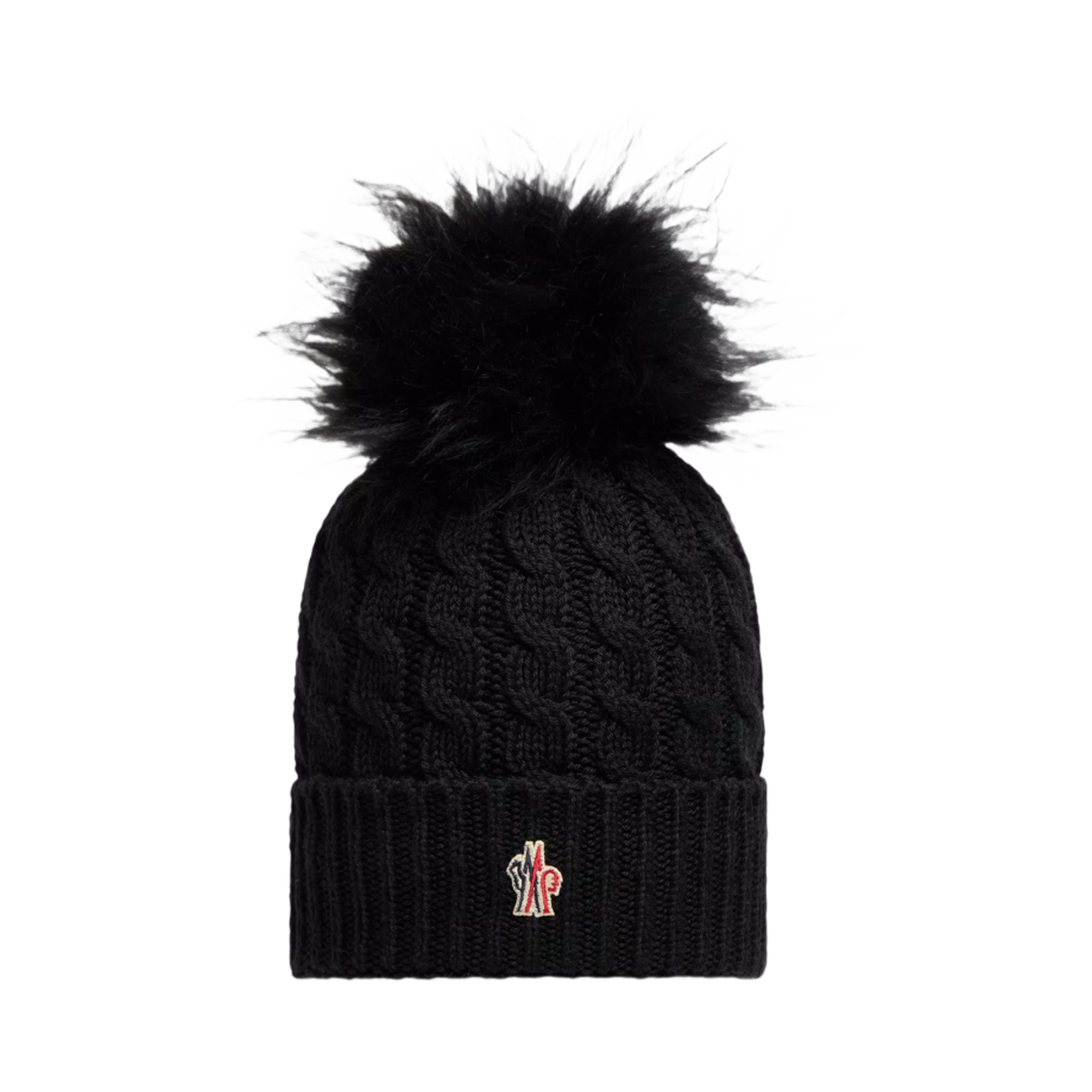 J2-098-3B00008-0402A-999 Moncler Pom Pom Wool Beanie Black - 24FW