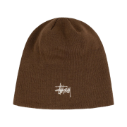 Stussy Basic Skullcap Beanie Brown