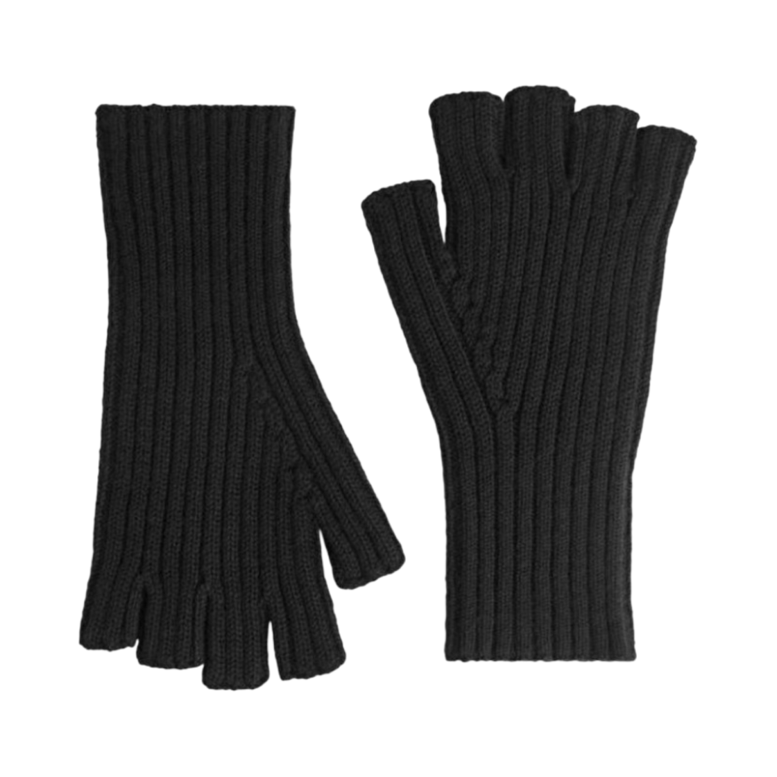 아르켓 핑거리스 울 글러브 블랙(Arket Fingerless Wool Gloves Black)