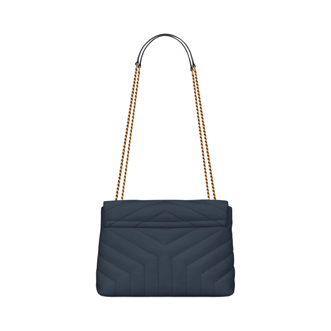 생로랑 마틀라세 Y 레더 브론즈 모노그램 루루 스몰백 샤롱 블루(Saint Laurent Bronze Monogram Loulou Small Bag in Matelasse Y Leather Charron Blue) - 3