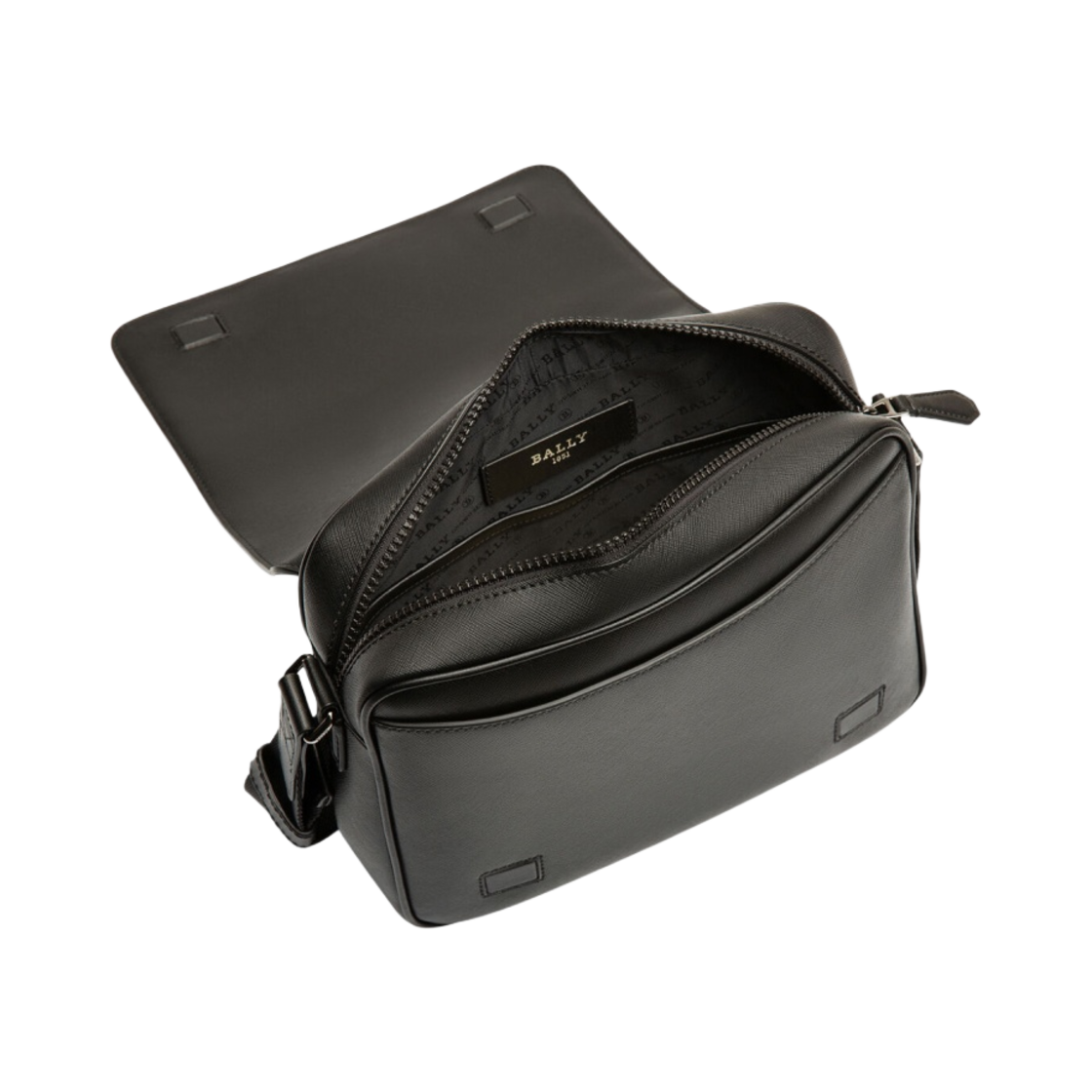 발리 매스 리사이클 레더 메신저백 블랙(Bally Mes Recycled Leather Messenger Bag Black) - 3