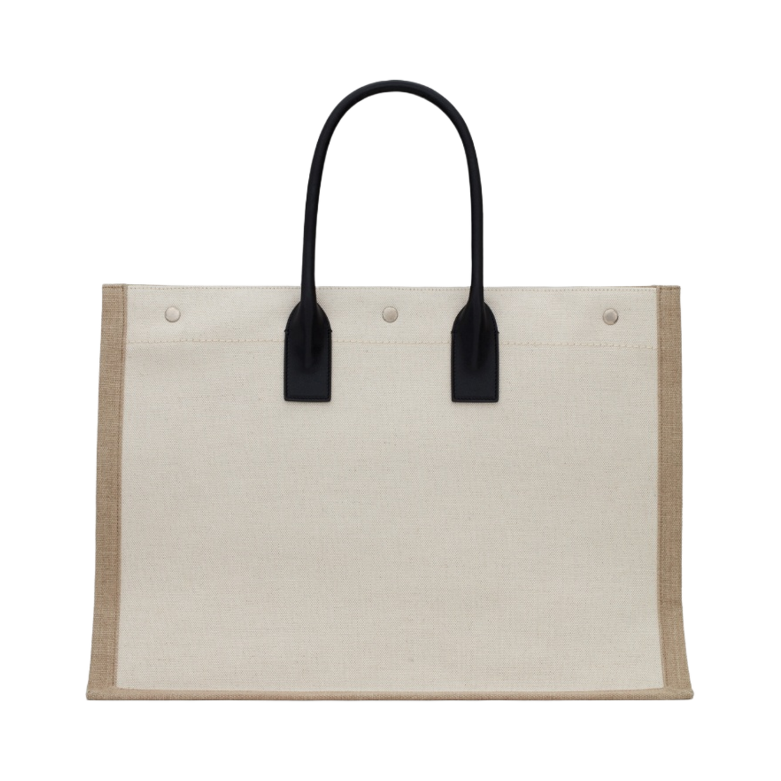 생로랑 리넨 앤 레더 리브 고쉬 토트백 화이트 리넨(Saint Laurent Rive Gauche Tote Bag in Linen and Leather White Linen) - 2