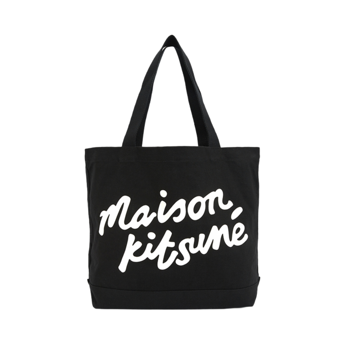 OW05124WW9042-P199 Maison Kitsune Handwriting Tote Bag Black
