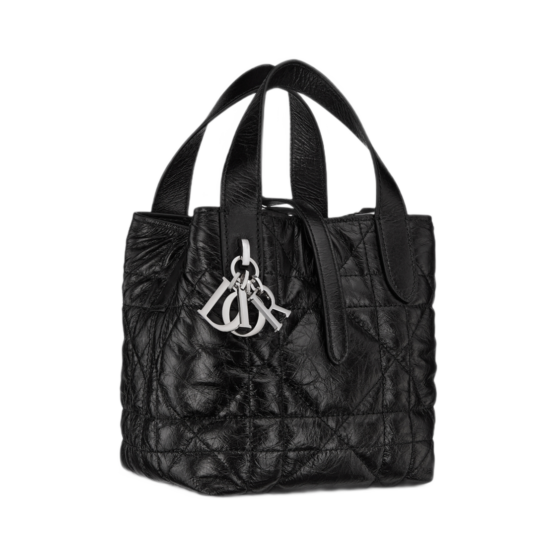 디올 뚜주흐 버티컬 나노 토트백 매크로까나쥬 크링클 카프스킨 블랙(Dior Toujours Vertical Nano Tote Bag Macrocannage Crinkled Calfskin Black) - 2