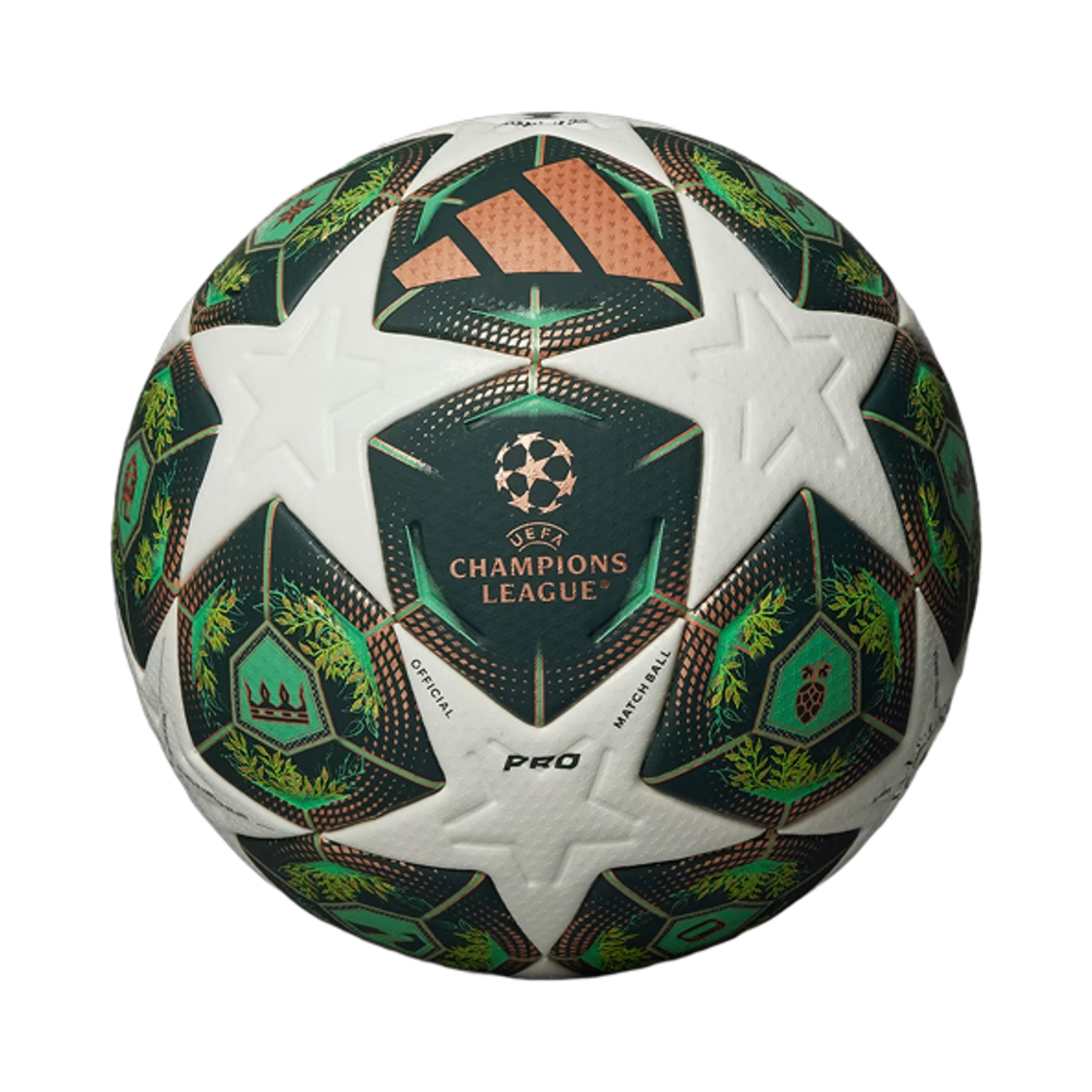 아디다스 UCL 프로 2024/25 녹아웃 스테이지 볼 화이트 쉐도우 그린(Adidas UCL Pro 2024/25 Knockout Stage Ball White Shadow Green)