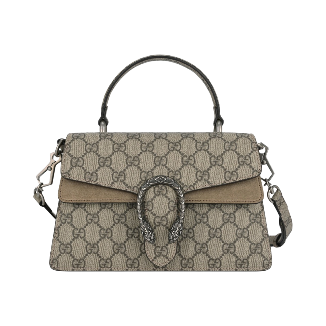 구찌 스몰 디오니서스 탑 핸들 백 베이지 에보니 슈프림(Gucci Small Dionysus Top Handle Bag Beige Ebony Supreme) - 1
