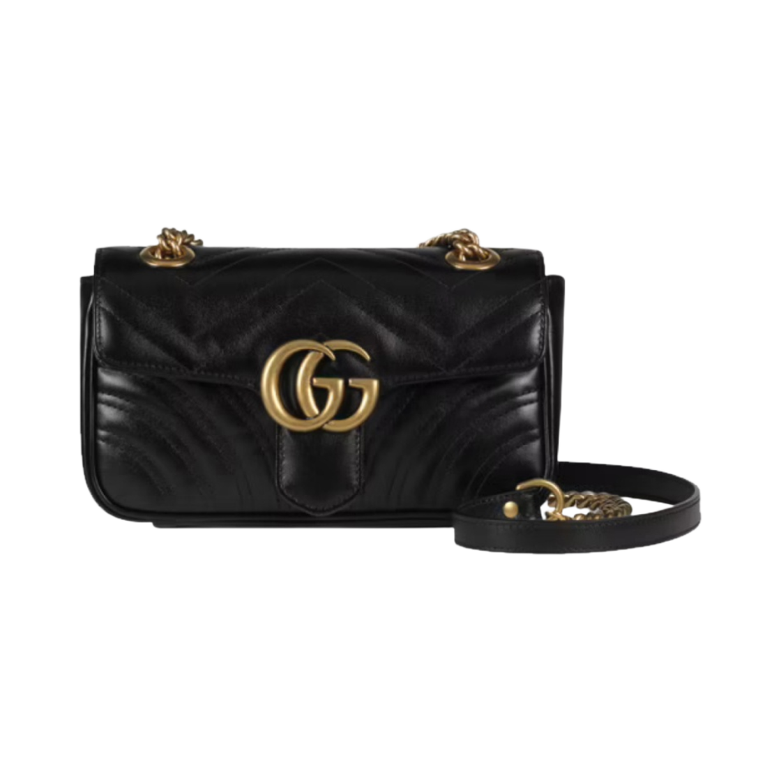 구찌 GG 마몽 마틀라세 미니백 블랙(Gucci GG Marmont Matelasse Mini Bag Black)