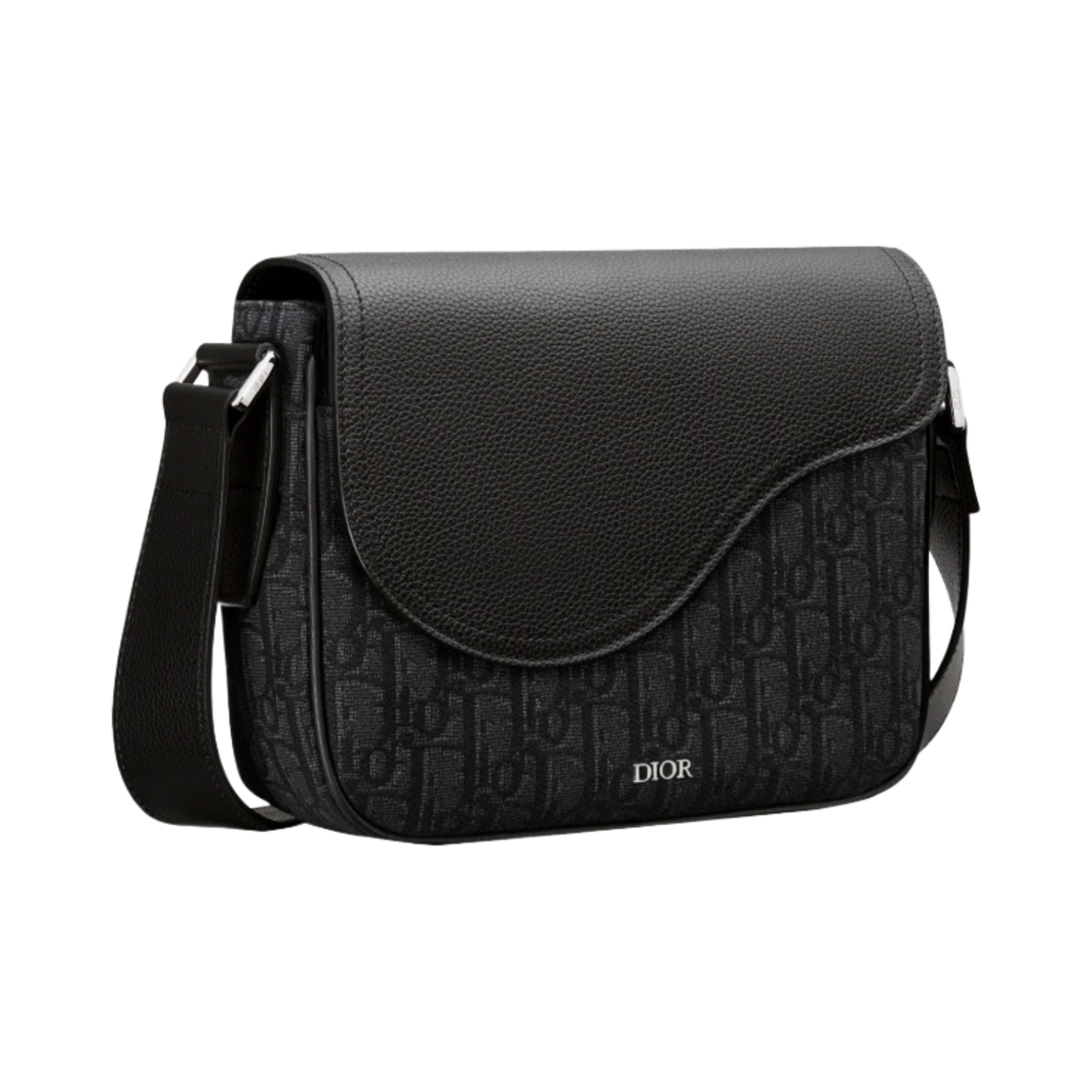 디올 미니 새들 메신저백 그레인드 카프스킨 & 블랙 디올 오블리크 자카드(Dior Mini Saddle Messenger Bag Grained Calfskin & Black Dior Oblique Jacquard) - 2