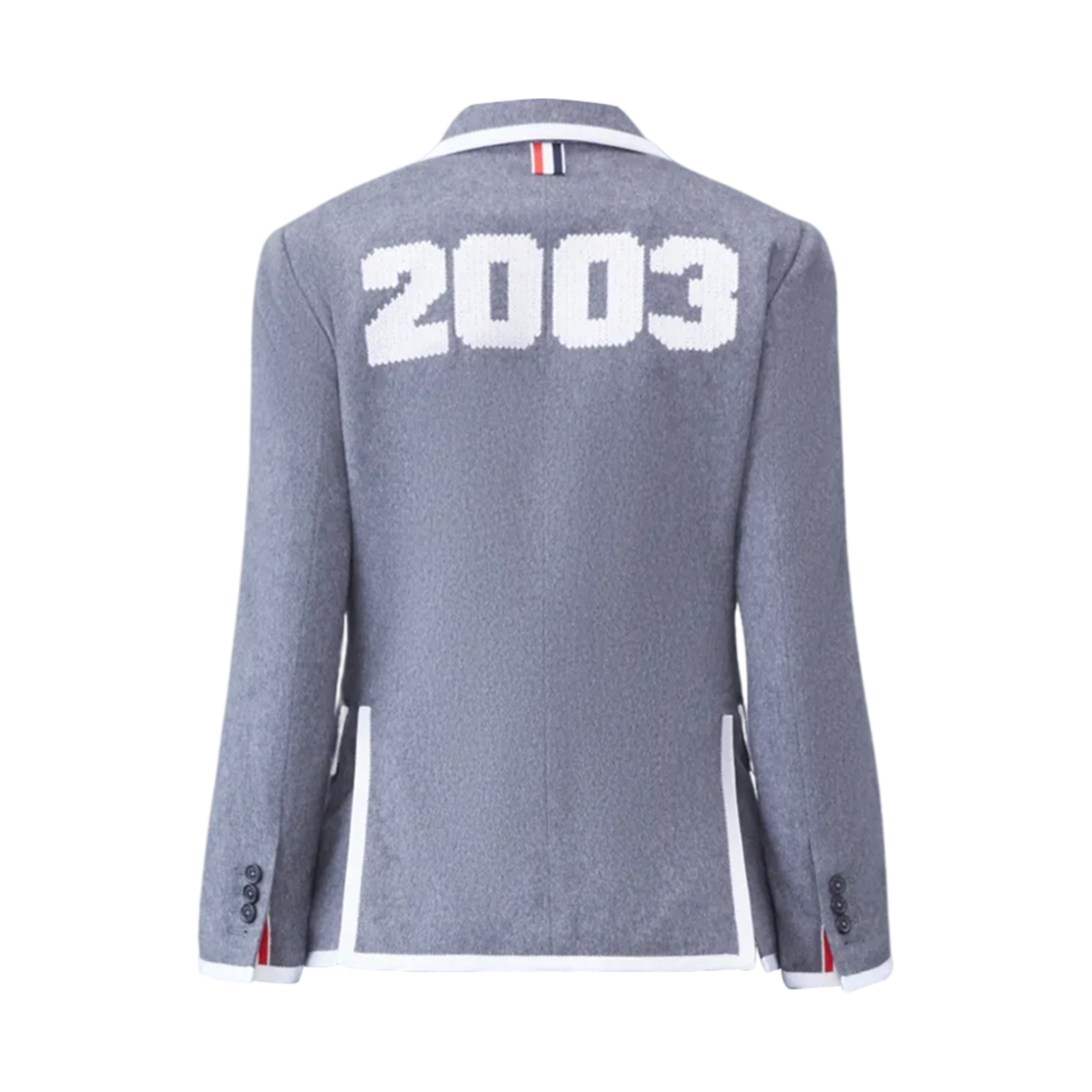 (W) 톰브라운 자켓 웨이트 캐시미어 2003 클래식 스포츠 코트 그레이((W) Thom Browne Jacket Weight Cashmere 2003 Classic Sport Coat Grey) - 2