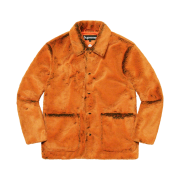 Supreme 2-Tone Faux Fur Shop Coat Orange - 21FW