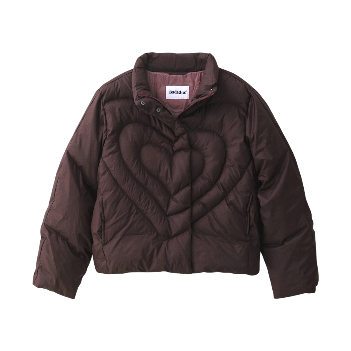 배드블루 하트 푸퍼 자켓 버건디(BadBlue Heart Puffer Jacket Burgundy)