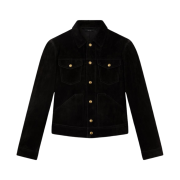 Tom Ford Cashmere Suede Western Jacket Black