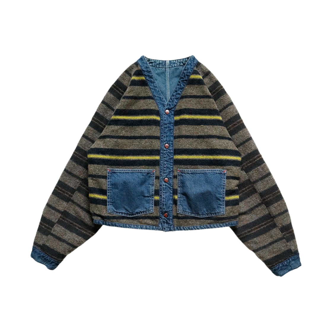 캐피탈 11.5온즈 데님 코니보위 라이닝 레일로드 자켓 인디고 (프로세싱)(Kapital 11.5 oz. Denim Coneybowy Lining Railroad Jacket Indigo (Processing)) - 3