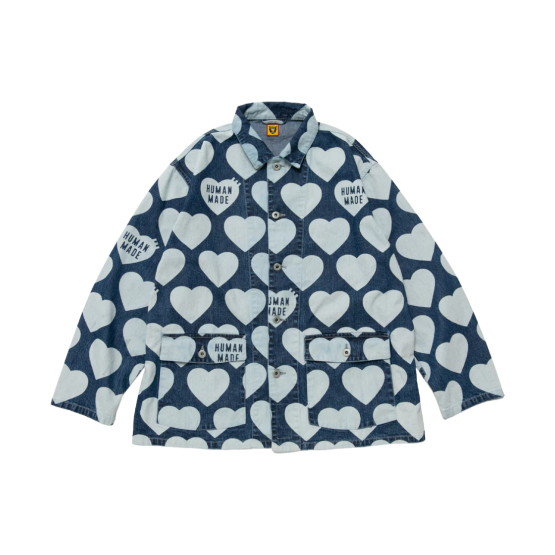 휴먼 메이드 하트 데님 커버롤 자켓 인디고 Human Made KREAM