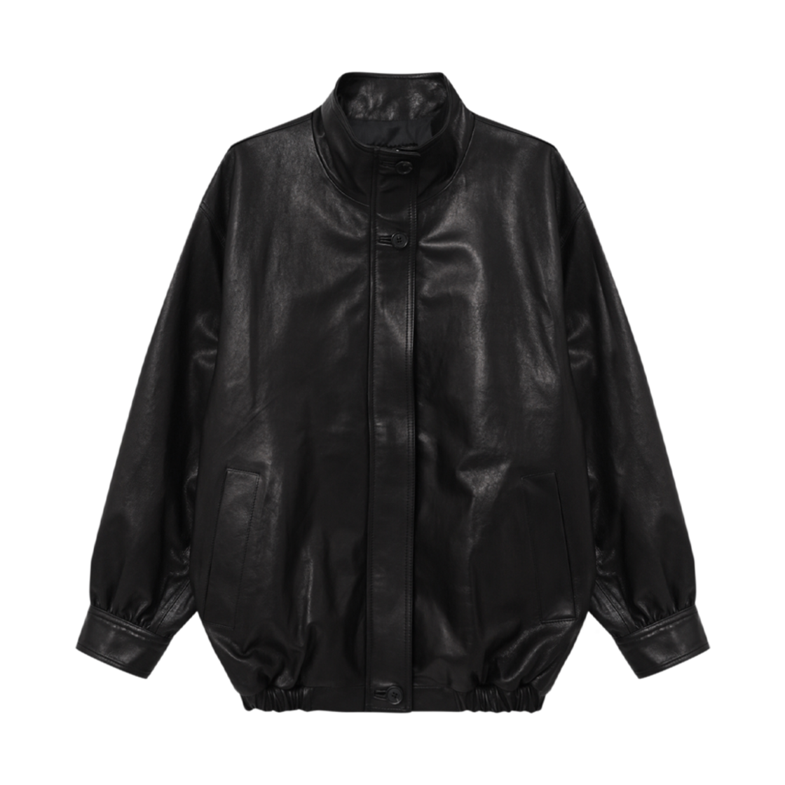 르닐 올란도 베지터블 레더 점퍼 블랙