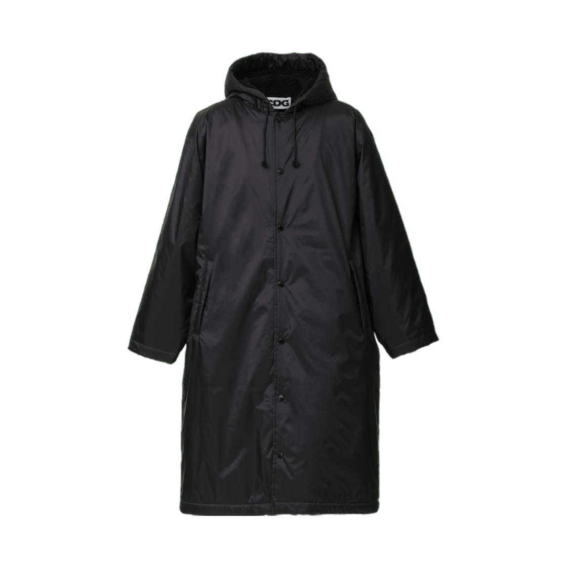 CDG 보아 라인드 오버 코트 블랙(CDG Boa Lined Over Coat Black)