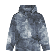 Diesel J-Warrett-Logo Watercolour Effect Windbreaker Dark Grey