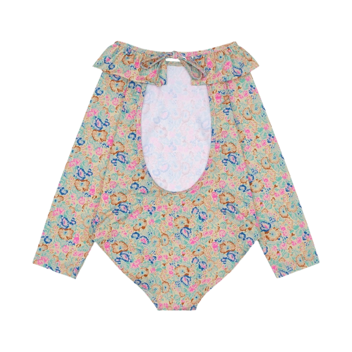 (키즈) 봉주르 다이어리 x 카노피아 그레이스 가든 저지 스윔수트 블루((Kids) Bonjour Diary x Canopea Grace Garden Jersey Swimsuit Blue) - 2