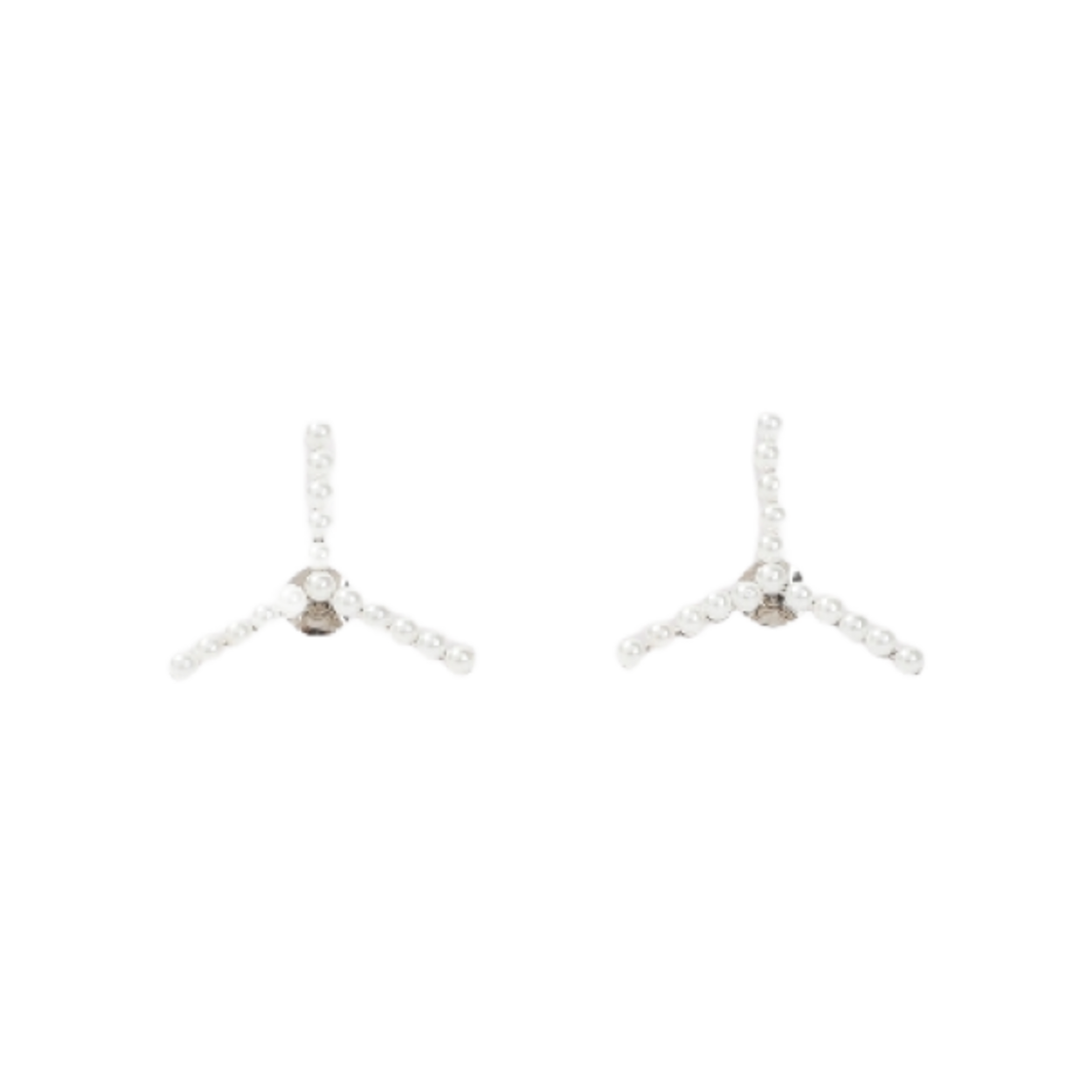 와이프로젝트 미니 Y 펄 이어링 실버 - 23FW(Y/Project Mini Y Pearl Earrings Silver - 23FW)