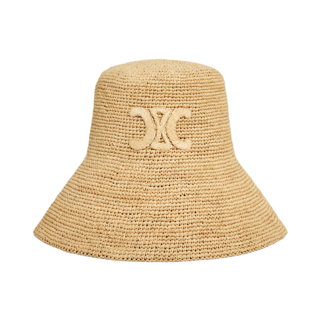 (W) 셀린느 트리옹프 버킷햇 라피아 내츄럴((W) Celine Triomphe Bucket Hat in Raffia Natural) - 1