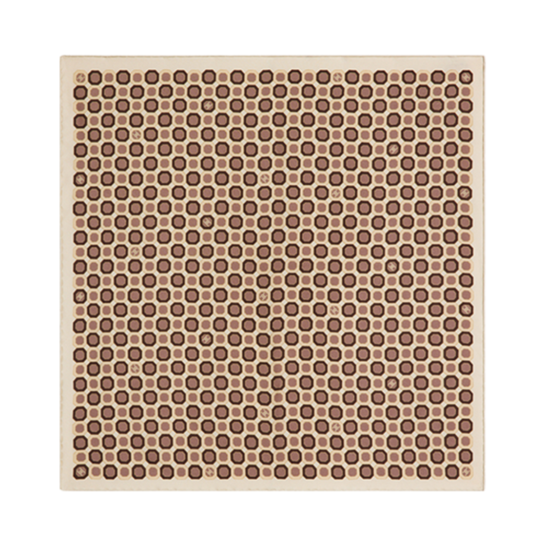 셀린느 옥타곤 반다나 실크 트윌 바닐라 느와제트 마론(Celine Octagon Bandana in Silk Twill Vanille Noisette Marron) - 1