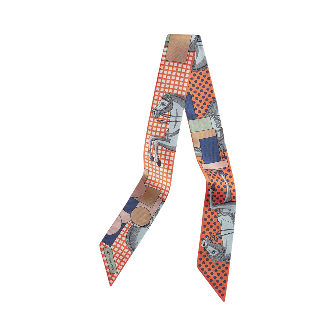 (W) 에르메스 카발리에레 엔 폼 트윌리 꼬라이유 블루 까멜((W) Hermes Cavalier en Formes Twilly Corail Bleu Camel) - 1