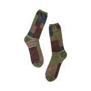 Kapital 144 Furoshiki Patchwork Socks Green