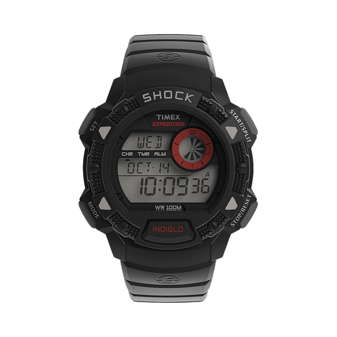 T49977 Timex Expedition 41mm Quartz Shock Resistant Watch Black