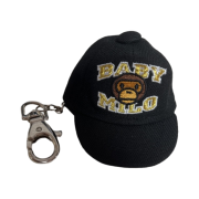 Bape Babymilo Newera Cap Key Chain Black