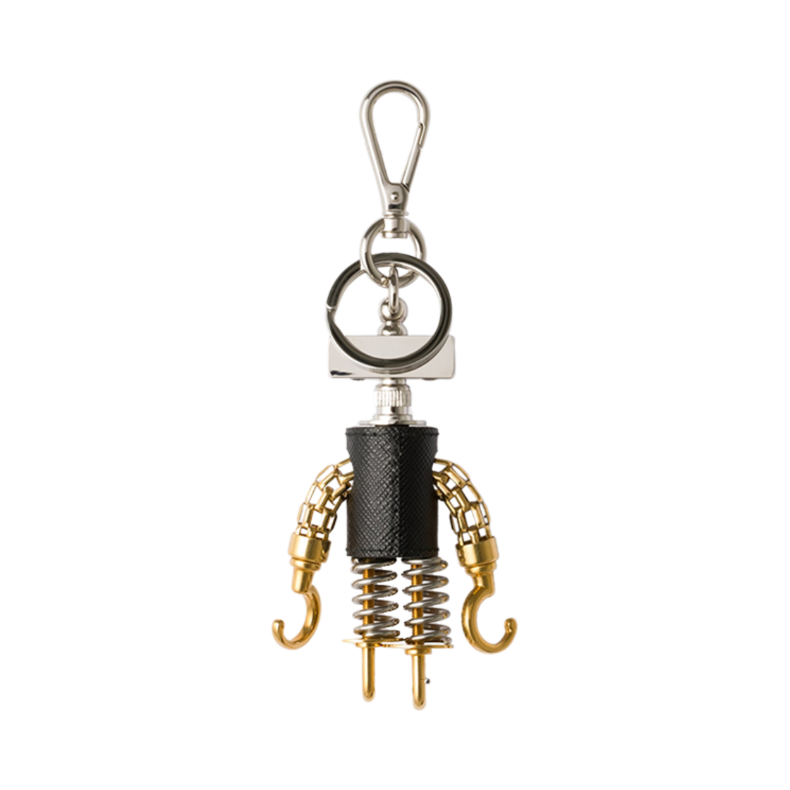 프라다 로봇 사피아노 레더 백 참 스틸 블랙(Prada Robot Saffiano Leather Bag Charm Steel Black) - 2