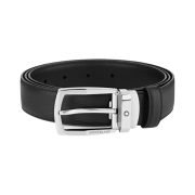 Montblanc Trapeze Buckle 30mm Leather Belt Black