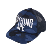 BAPE Color Camo NYC Logo Mesh Cap Navy