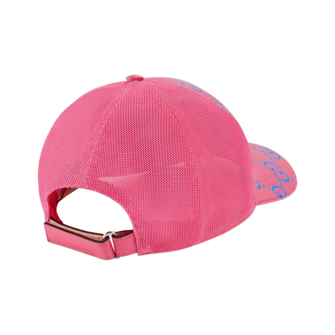 구찌 GG 레더 베이스볼 햇 핑크 블루(Gucci GG Leather Baseball Hat Pink Blue) - 2