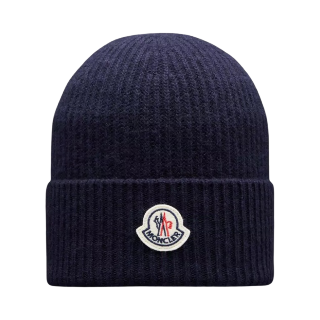 몽클레르 캐시미어 블렌드 비니 네이비 블루 - 23FW(Moncler Cashmere Blend Beanie Navy Blue - 23FW) - 1
