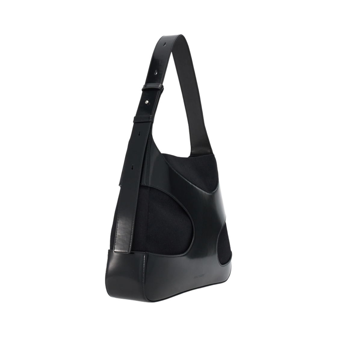 페라가모 라지 숄더백 컷아웃 디테일링 블랙(Ferragamo Large Shoulder Bag with Cut-Out Detailing Black) - 2