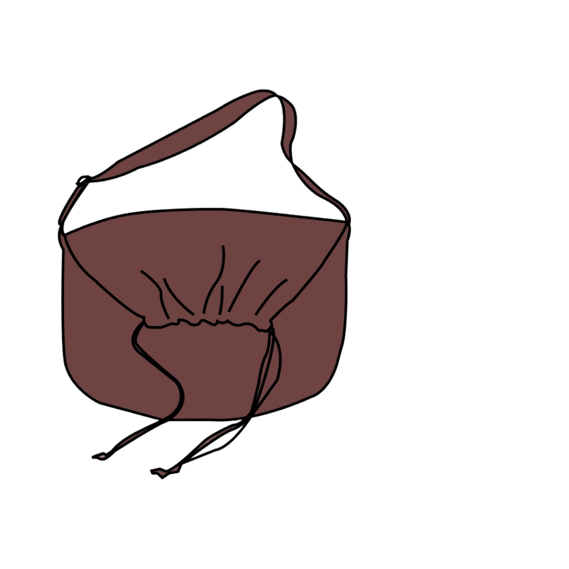 유니클로 U 드로우스트링 숄더백 와인(Uniqlo U Drawstring Shoulder Bag Wine)