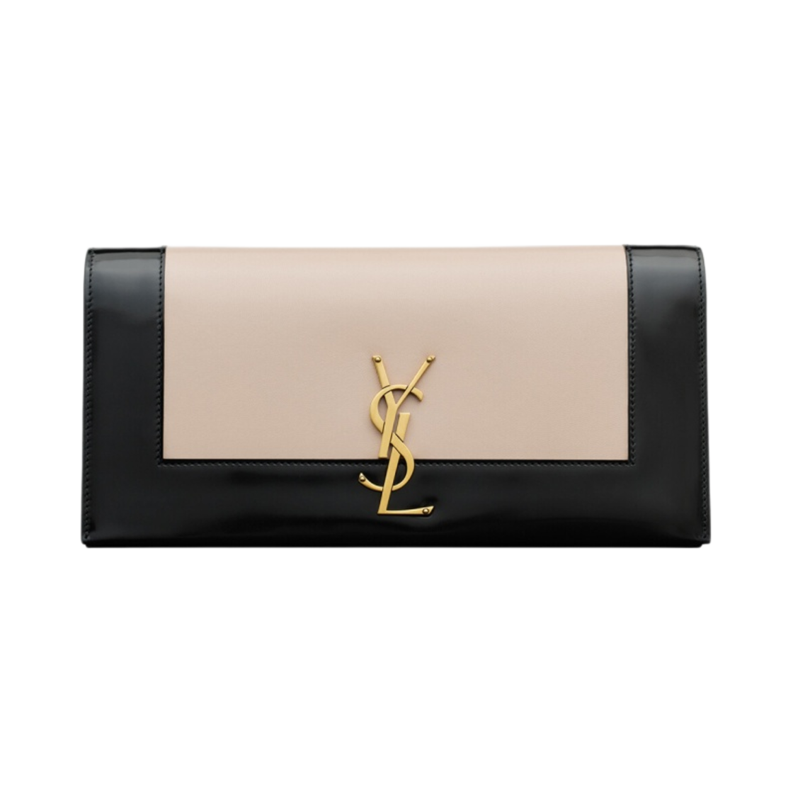 생로랑 케이트 클러치 스무스 & 샤이니 레더 데저트 샌드 블랙(Saint Laurent Kate Clutch in Smooth and Shiny Leather Desert Sand Black) - 1