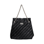 Balenciaga Crush Medium Tote Bag Black