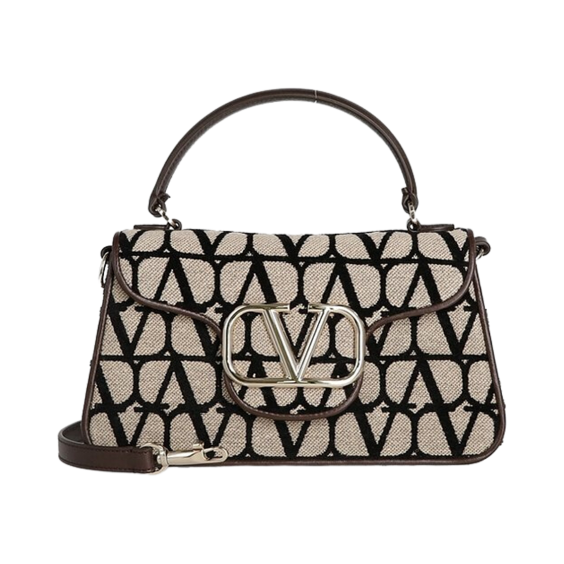 B0M25JSQ6ZN Valentino Toile Iconographe Small Tote Bag Beige Black