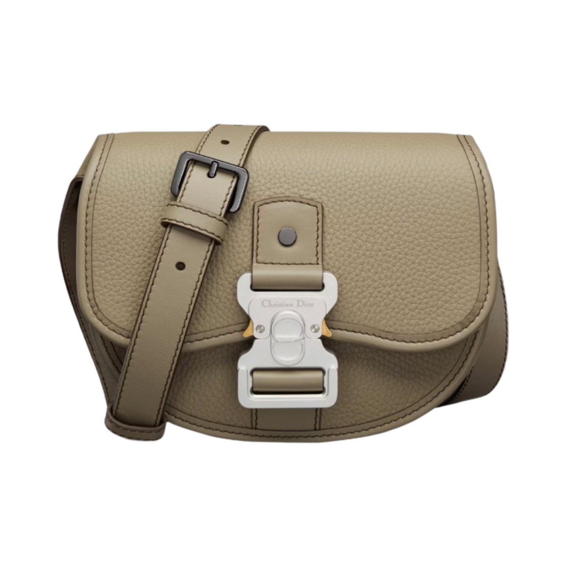 1ADPO033LAC-H100 Dior Mini Gallop Bag Strap Beige Grained Calfskin