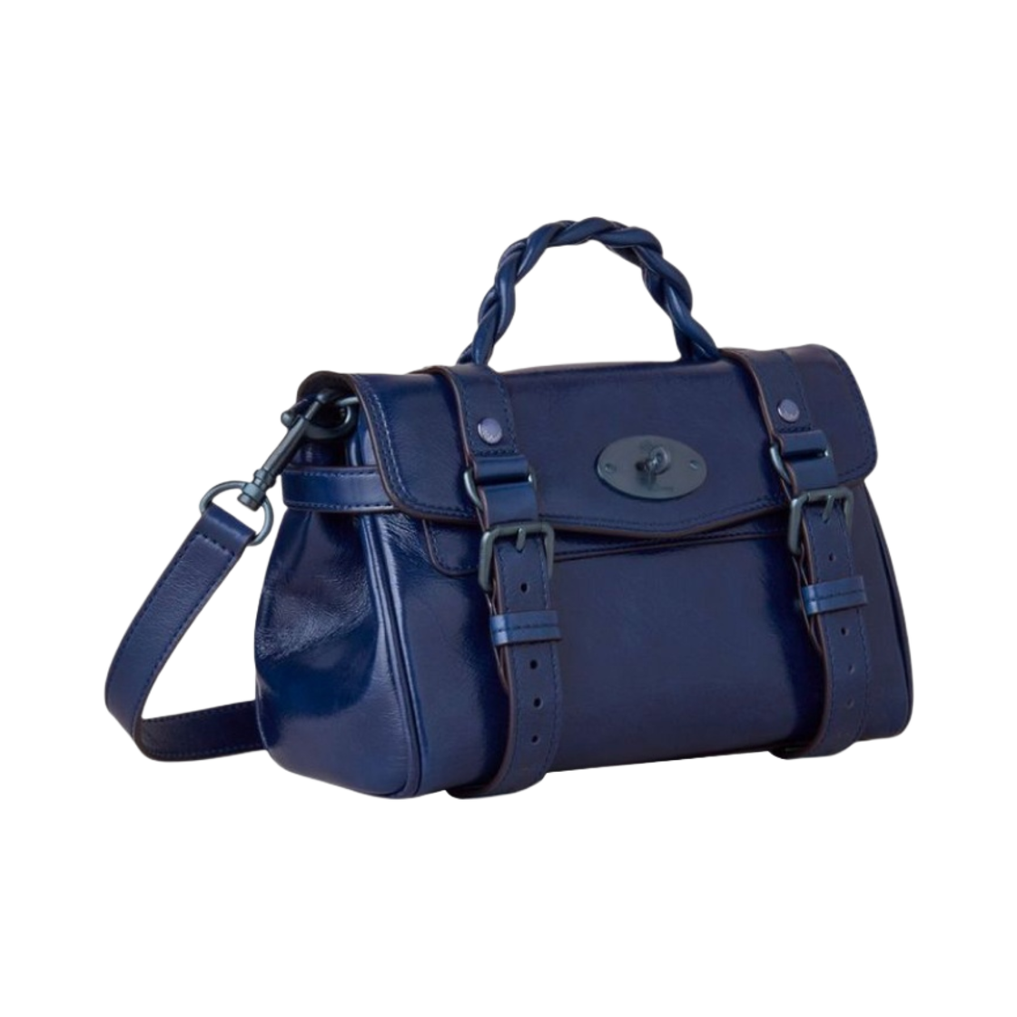 멀버리 스무스 글로시 레더 미니 알렉사 사파이어(Mulberry Smooth Glossy Leather Mini Alexa Sapphire) - 2