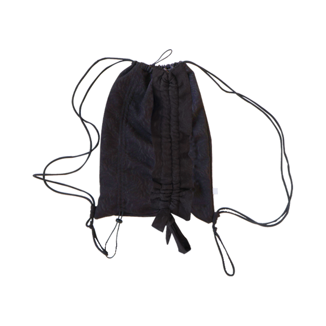 글로시 로맨틱 로즈 짐 색 블랙(Glossy romantic rose gym sack black)