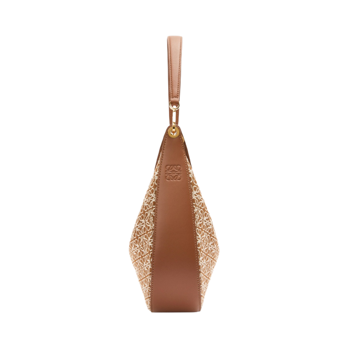 로에베 루나백 아나그램 자카드 앤 클래식 카프스킨 탄 피칸(Loewe Luna Bag in Anagram Jacquard and Classic Calfskin Tan Pecan) - 4