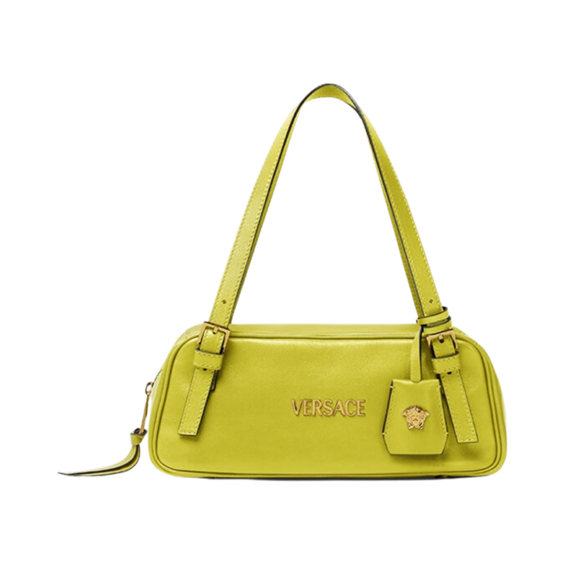 1015792-1A13171-1YB6V Versace Tag Bowling Shoulder Bag Green