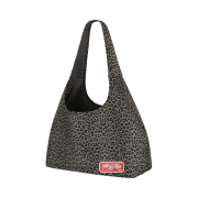 Kashiko Leopard Print Shoulder Bag Blue Gray