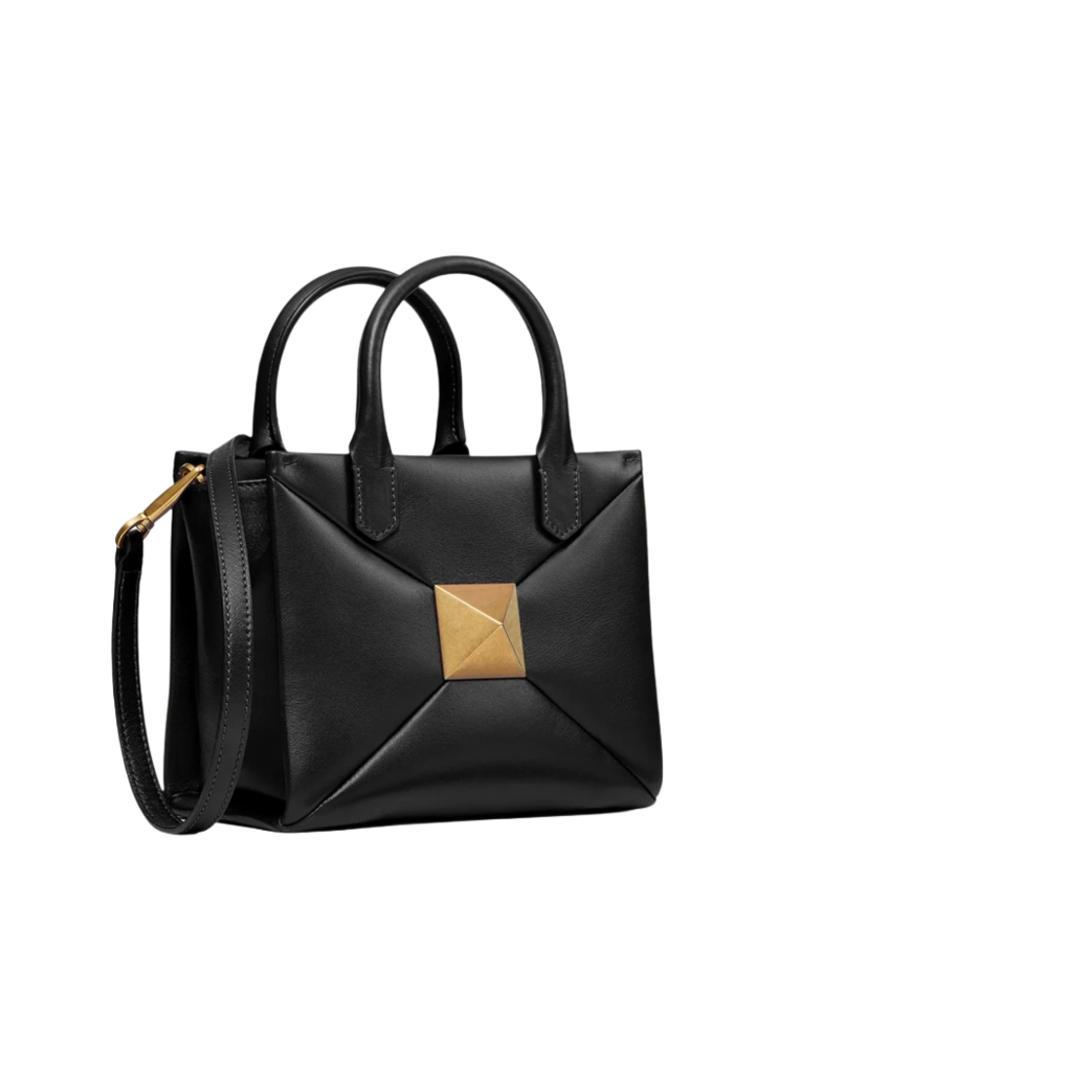 발렌티노 스몰 나파 레더 원 스터드 탑 핸들백 블랙(Valentino Small Nappa Leather One Stud Top Handle Bag Black) - 2