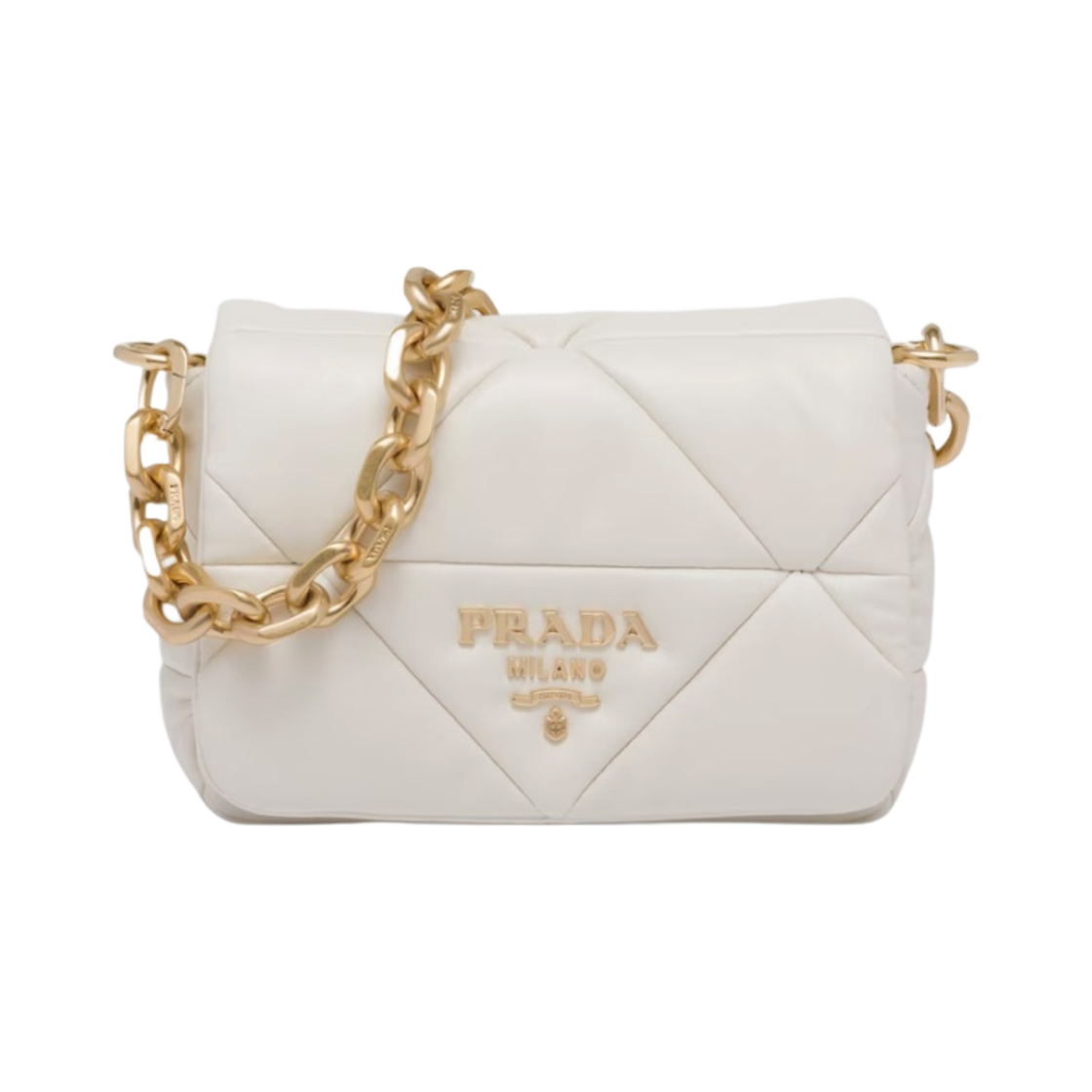 프라다 시스템 나파 패치워크 숄더백 화이트(Prada System Nappa Patchwork Shoulder Bag White) - 1