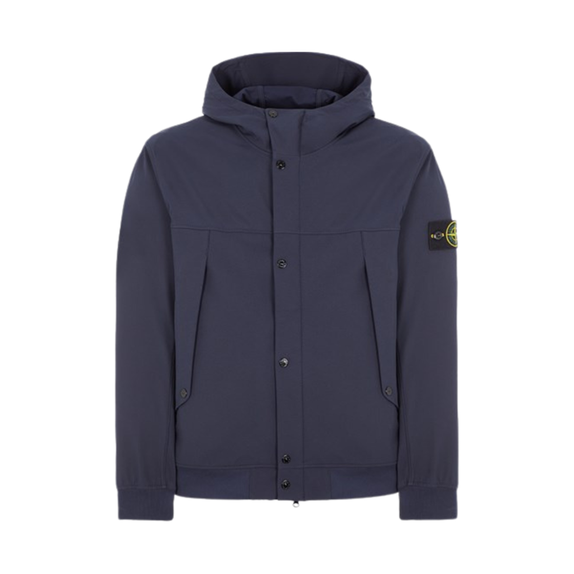 801540227-V0020 Stone Island 40227 Light Soft Shell-R E.Dye Technology In Recycled Polyester Hooded Blouson Blue - 24SS
