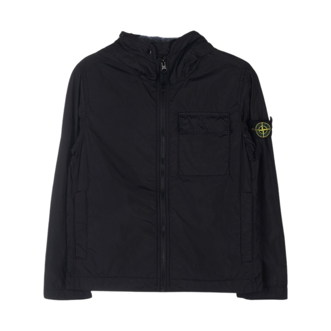 781640233-V0029 (Kids) Stone Island 40233 Crinkle Reps Nylon Garment Dyed Hooded Blouson Black - 23SS