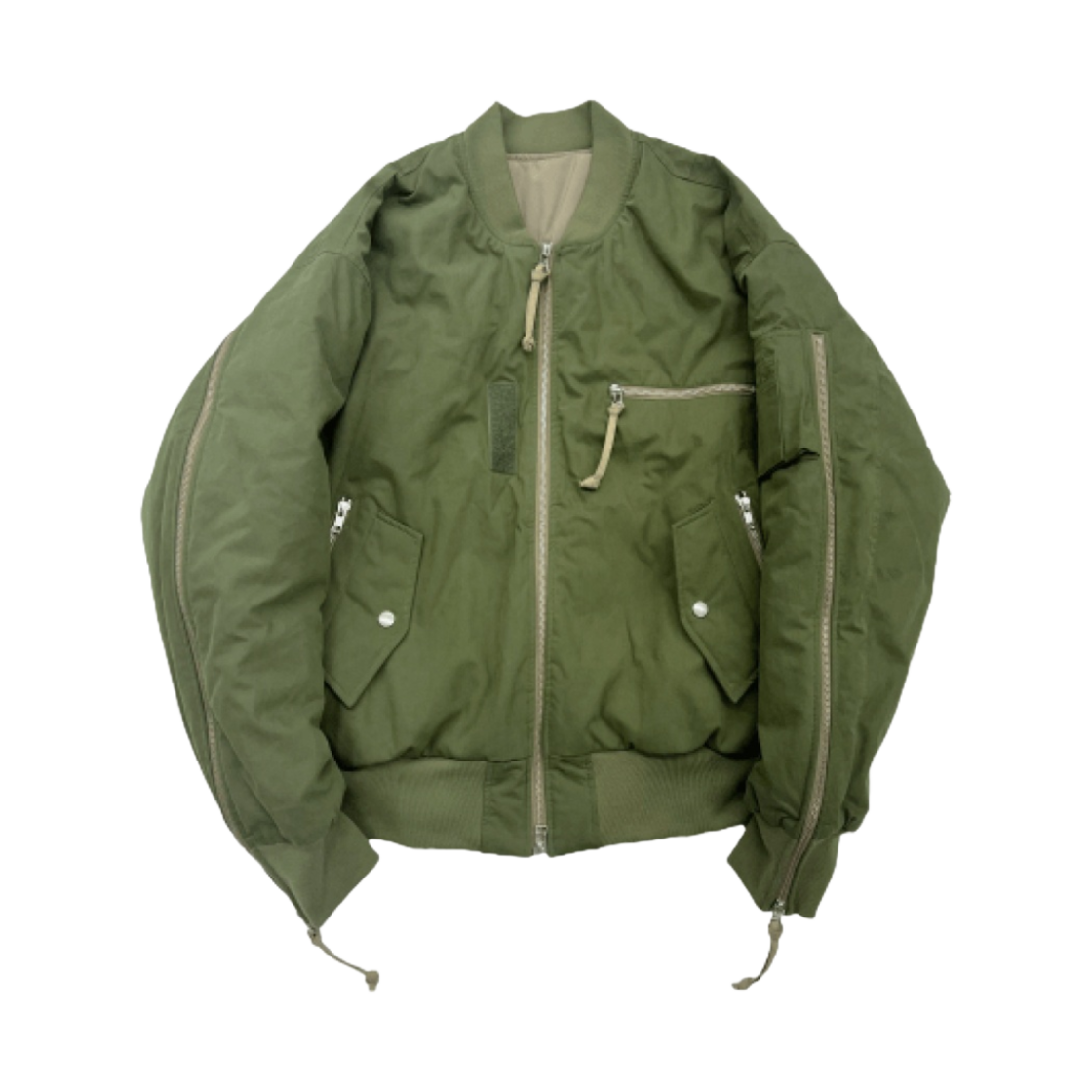 그레일즈 멀티 지퍼 봄버 자켓 카키(Grailz Multi Zipper Bomber Jacket Khaki)